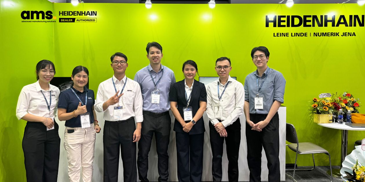 Đội ngũ Heidenhain x AMS tại không gian triển lãm MTA Việt Nam 2026 
