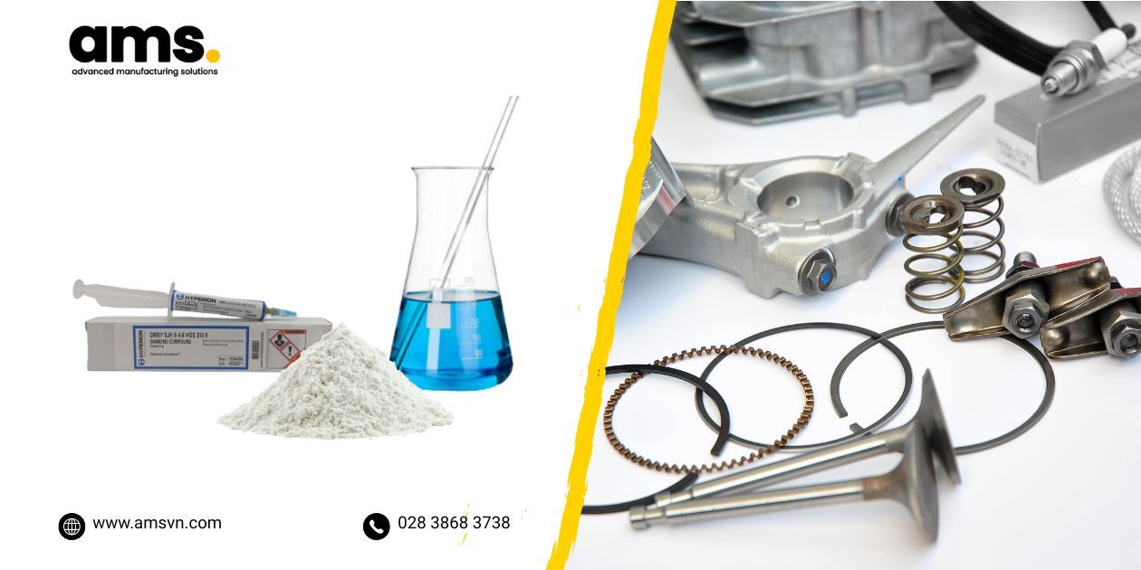 diamond powder for engine component polishing, diamond polishing compound, automotive engine micro parts