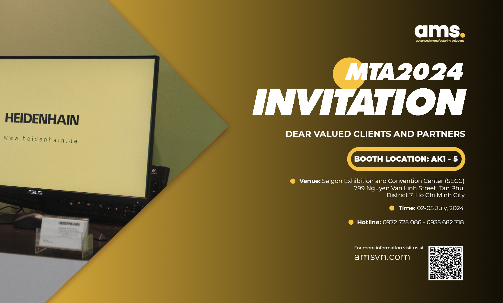 Triển lãm MTA 2024, AMS đồng hành cùng Heidenhain