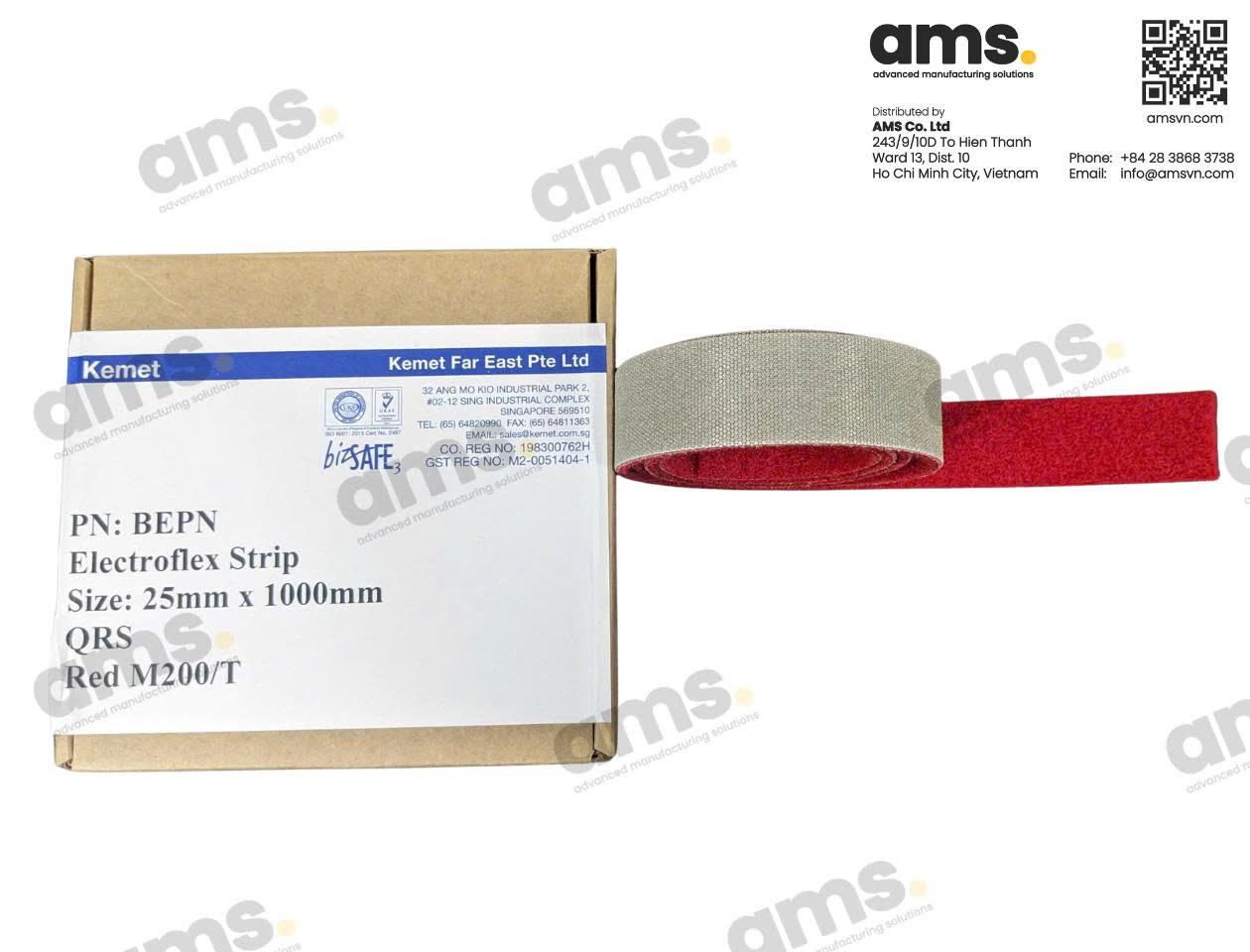 Electroflex Strip 25x1000mm QRS-Red M200T Grit 200-74micron