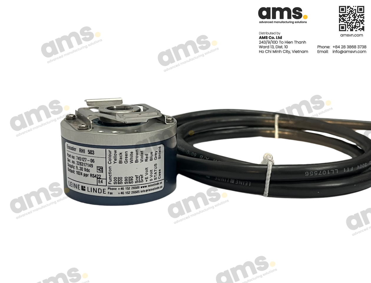Authentic product - Ruggedized Hollow shaft encoder, Incremental - RHI 503 - ID 745127-06