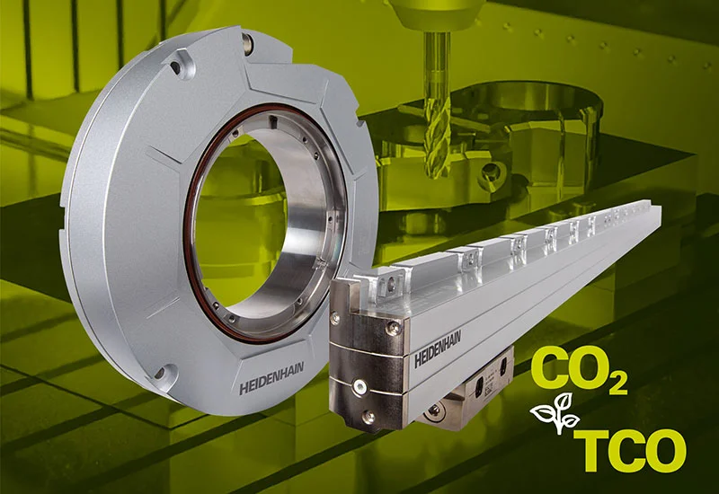 The LC and RCN sealed encoders from HEIDENHAIN can simplify a machine tool's sealing-air needs. The CO2 footprint sinks by 99% and system costs are also reduced.