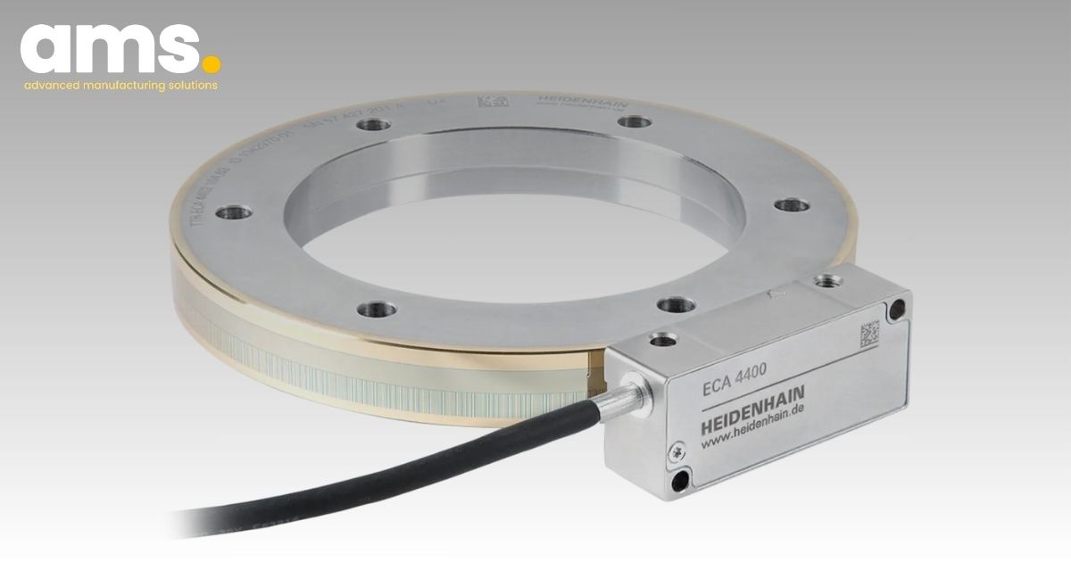 Bộ mã hóa góc ECA 4000 do HEIDENHAIN sản xuất cung cấp khả năng đo vị trí tuyệt đối, phù hợp với đường kính trục rỗng lớn lên tới 512 mm.